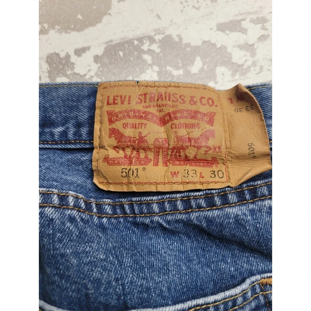 Levi's 501 Button Fly Denim Jeans Men's 33x30 100%‎ Cotton Classic